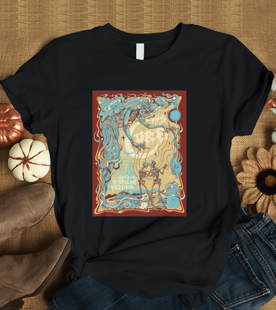 July Roskilde Festival 2026 Skeleton Puppet T-Shirt
