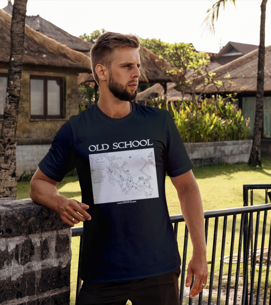 Old School Tonisborg Dungeon Map 1971 Dungeons And Dragons Retro Adventure T-Shirt