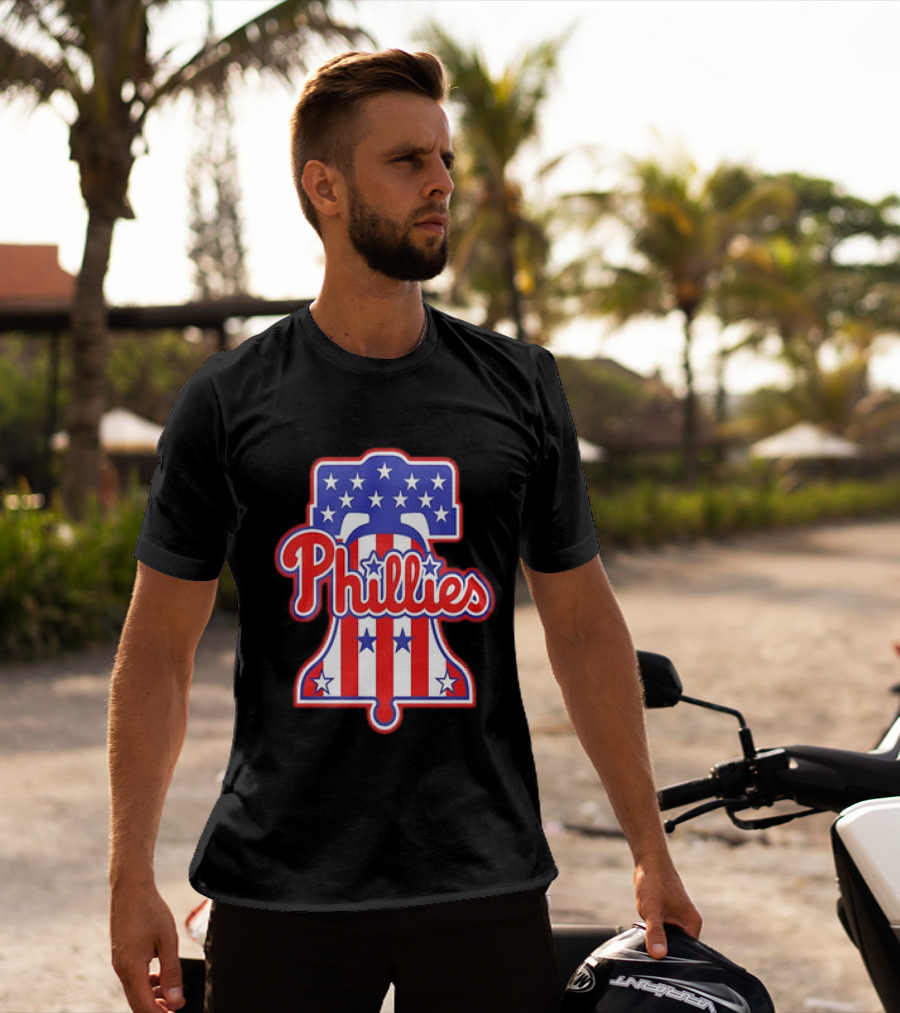 Phillies Liberty Bell Stars Stripes Patriotic 250th Anniversary T-Shirt