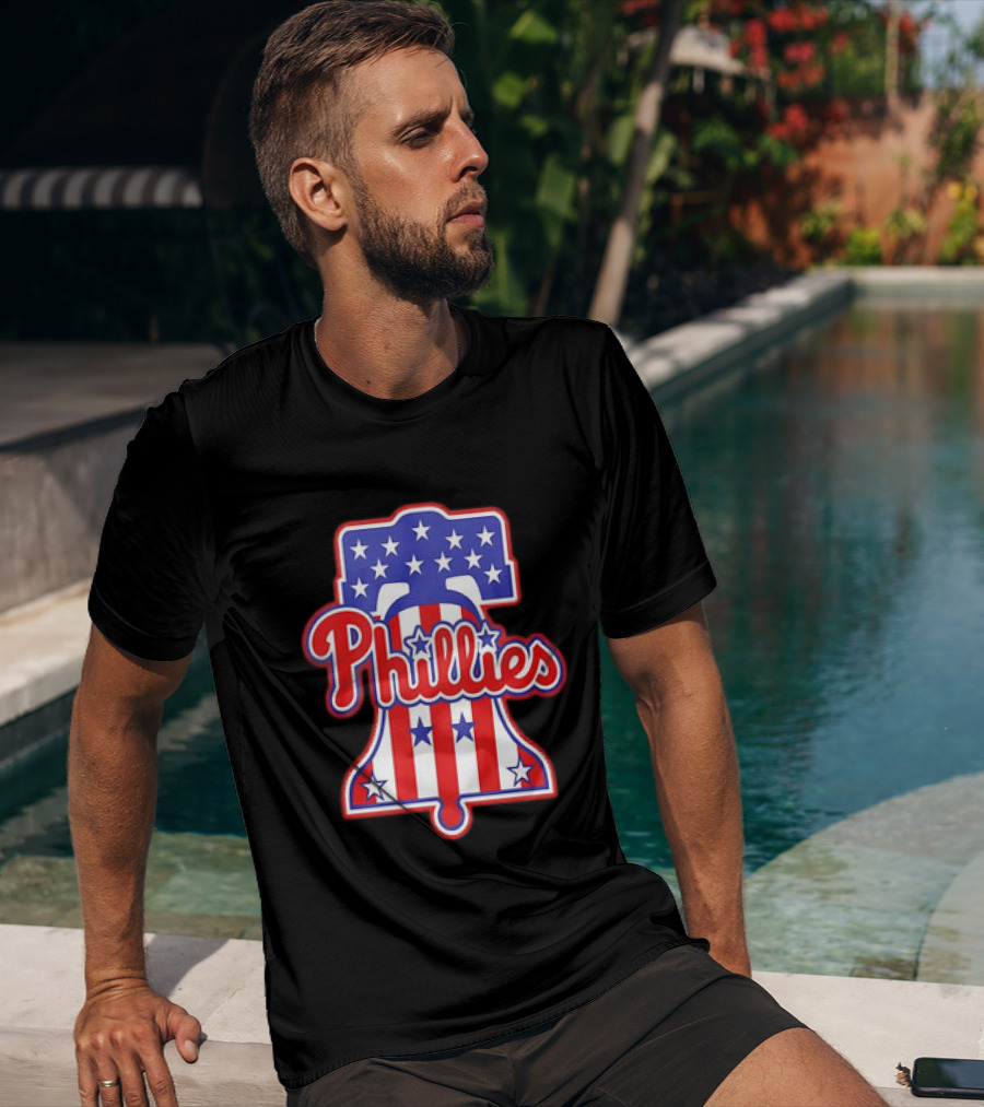 Phillies Liberty Bell Stars Stripes Patriotic 250th Anniversary T-Shirt