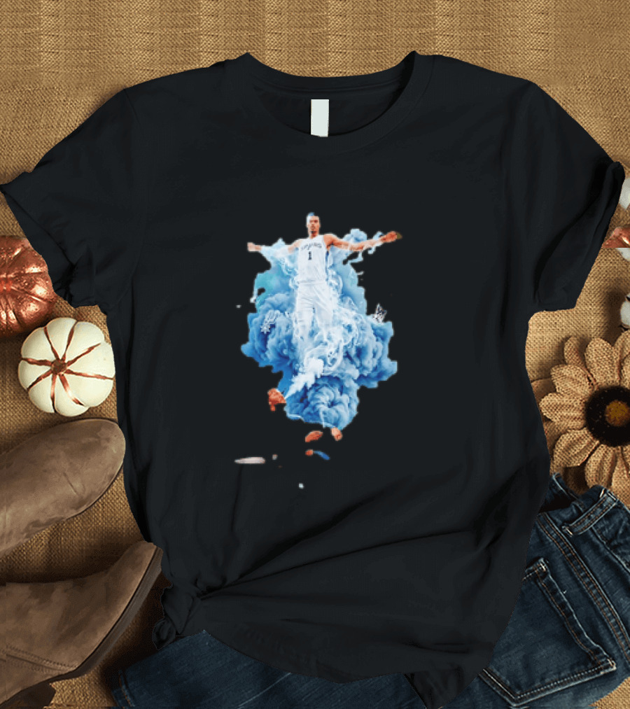 Jalen Brunson We Smoking On That Wemby Pack Spurs Player Blue Smoke T-Shirt