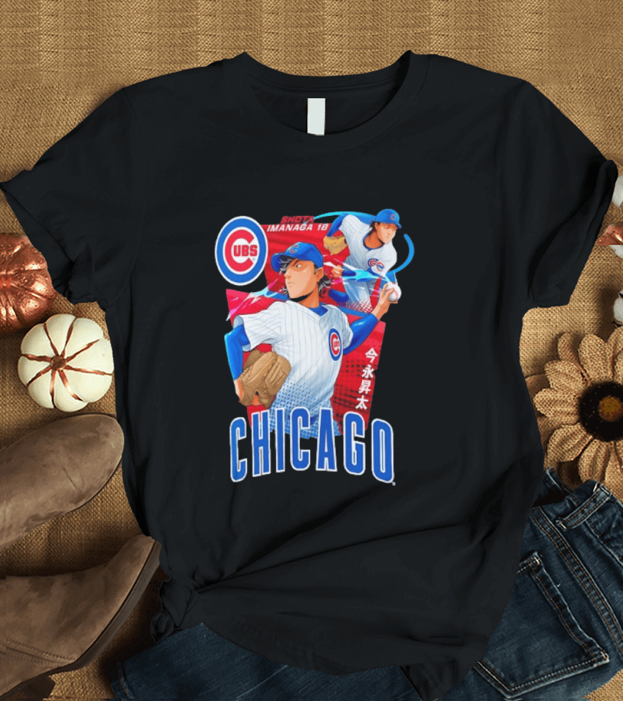 Chicago Cubs Shota Imanaga Anime Baseball Player T-Shirt