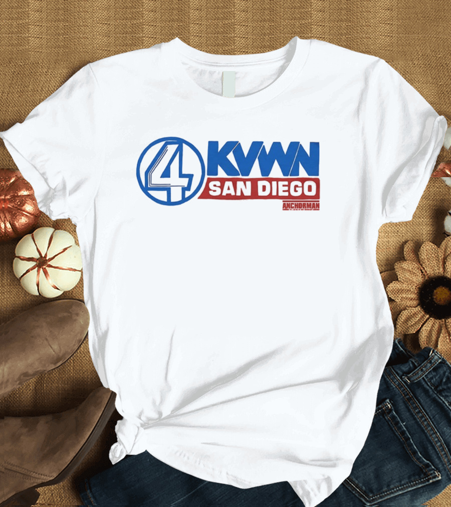 Anchorman KVWN 4 San Diego News Channel T-Shirt