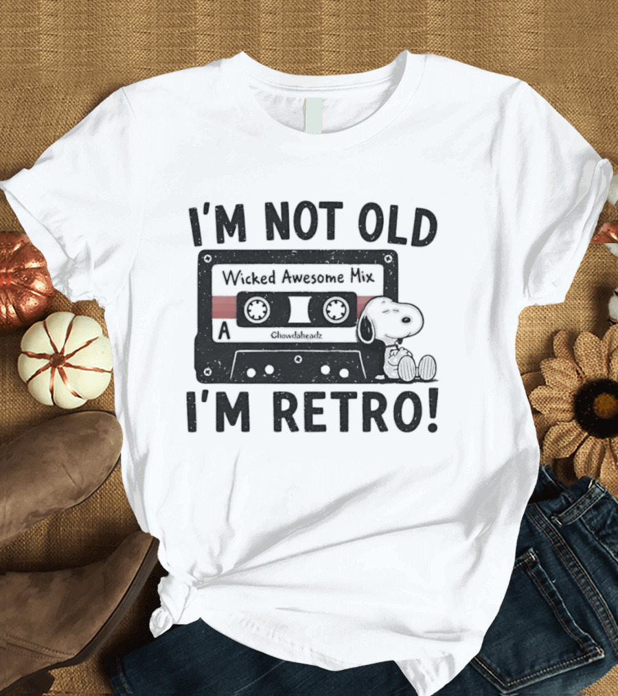 I'm Not Old I'm Retro Wicked Awesome Mix Snoopy T-Shirt