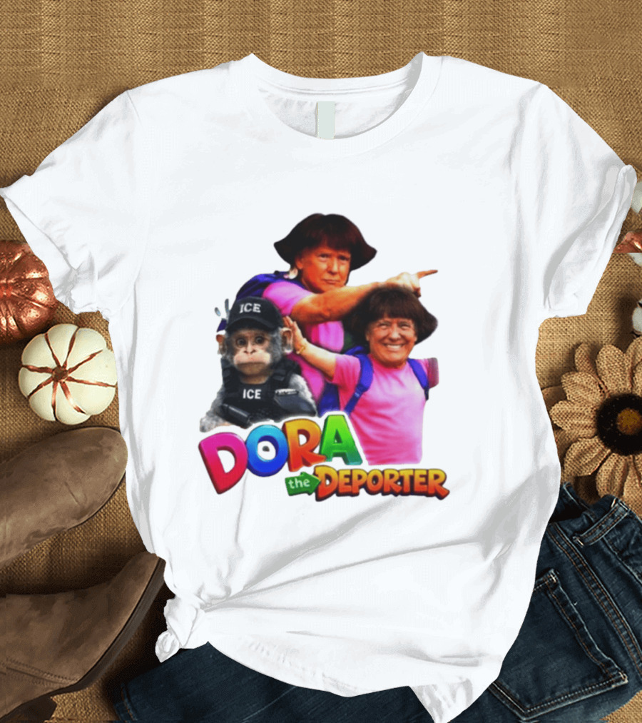 Dora The Deporter ICE Parody Cartoon T-Shirt