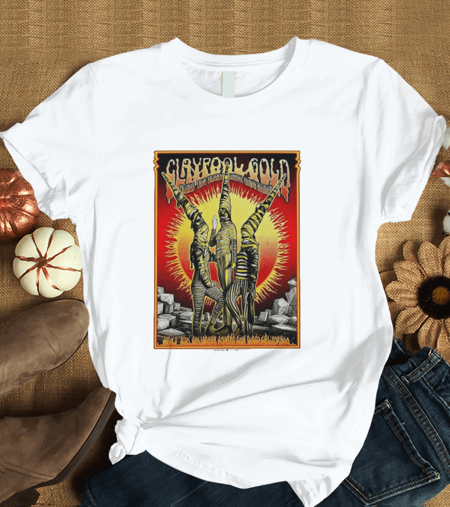 Primus Claypool Gold Tour 2026 Gallagher Square San Diego July 1 Psychedelic T-Shirt