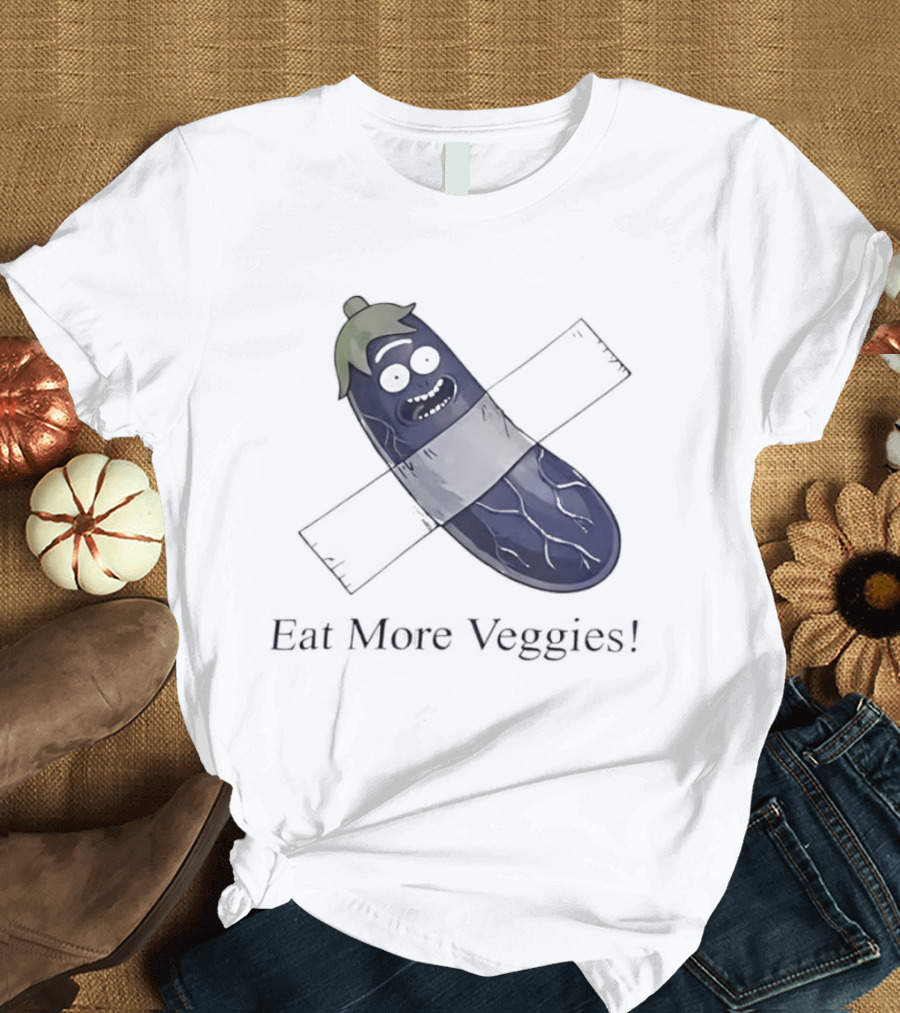 Rick Sanchez Eat More Veggies Tape Pickle T-Shirt