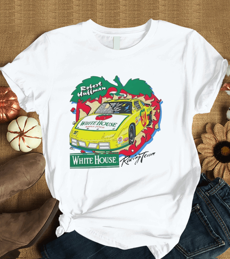 Robert Huffman White House Apple Juice Racing Team Car 37 NASCAR T-Shirt