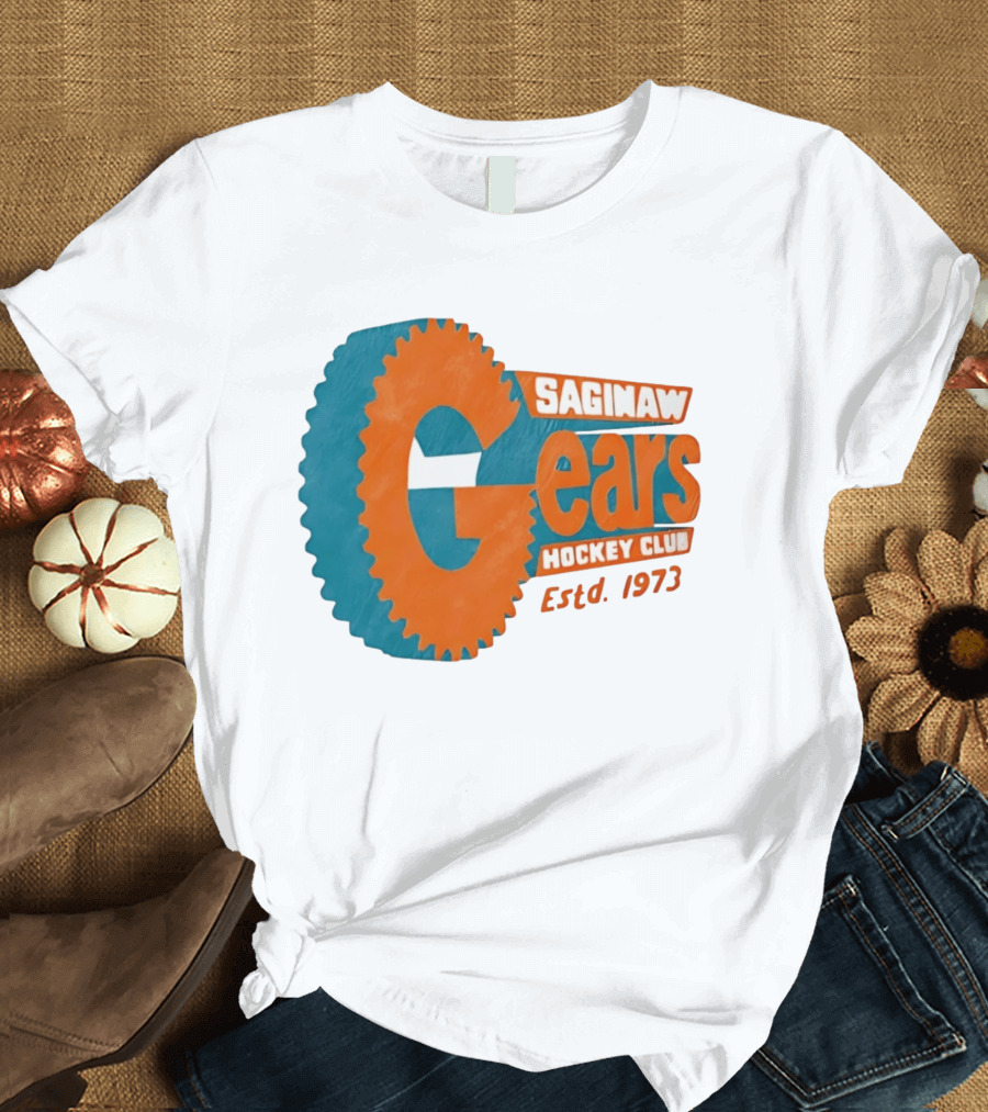 Saginaw Gears Hockey Club Estd 1973 Retro Team T-Shirt