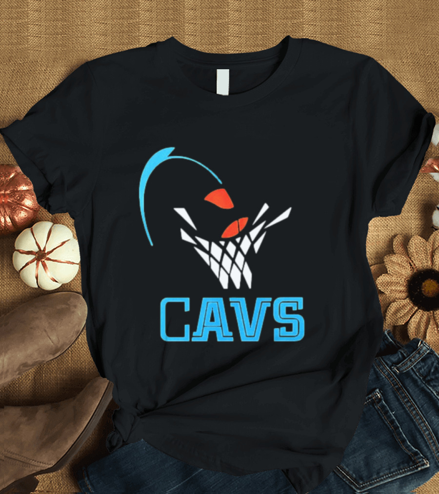 CAVS Cleveland Cavaliers Basketball Net Slam Dunk T-Shirt