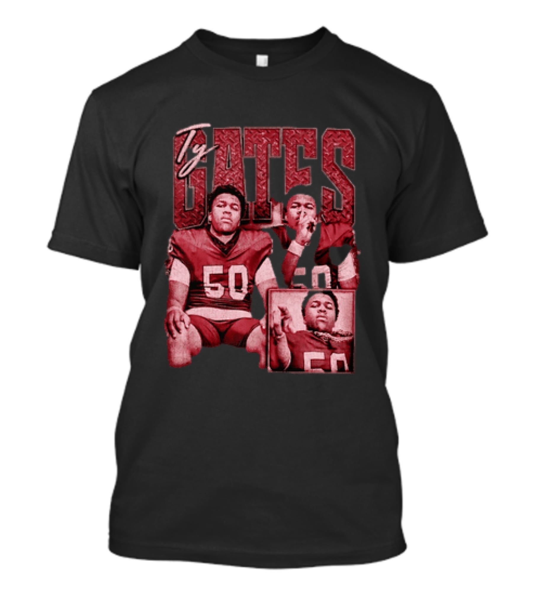 Ty Gates Football Player Sports Athlete Number 50 T-Shirt
