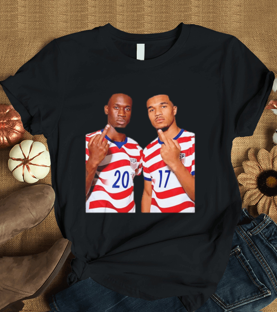 Folarin Balogun Malik Tillman USA National Team Middle Finger T-Shirt