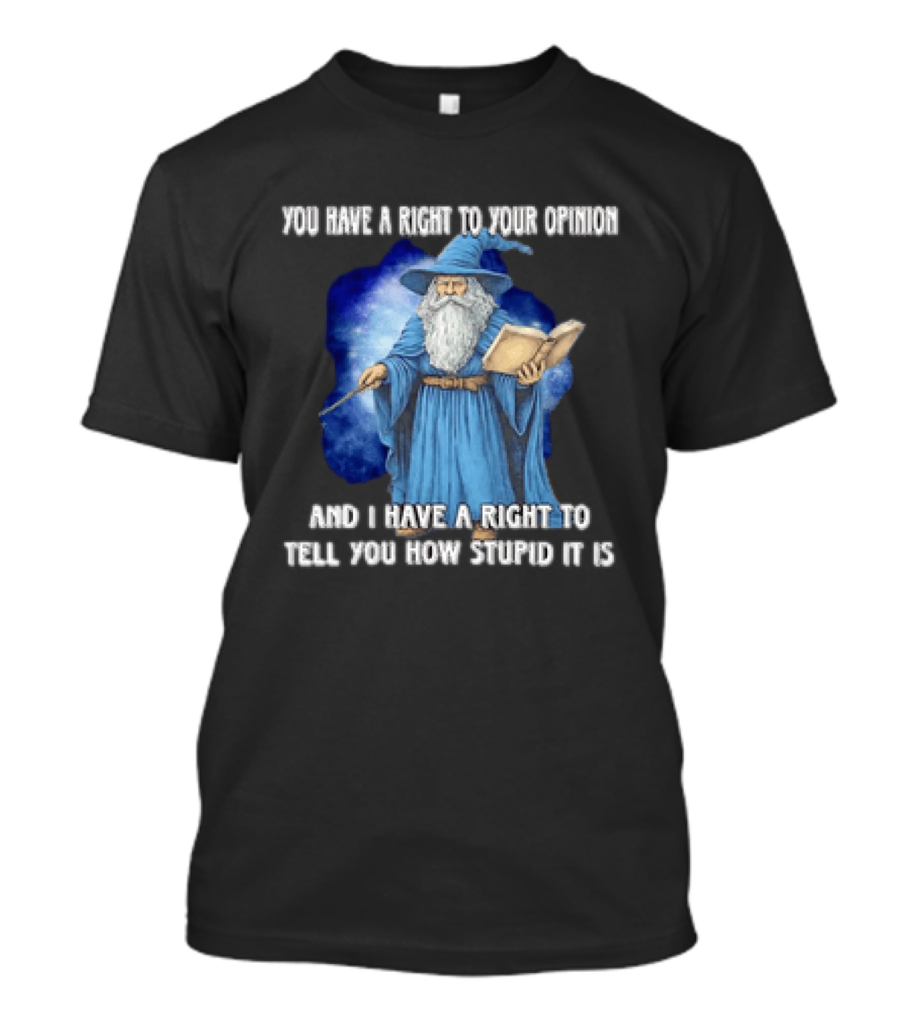 Wizard You Have A Right To Your Opinion And I Have A Right To Tell You How Stupid It Is T-Shirt