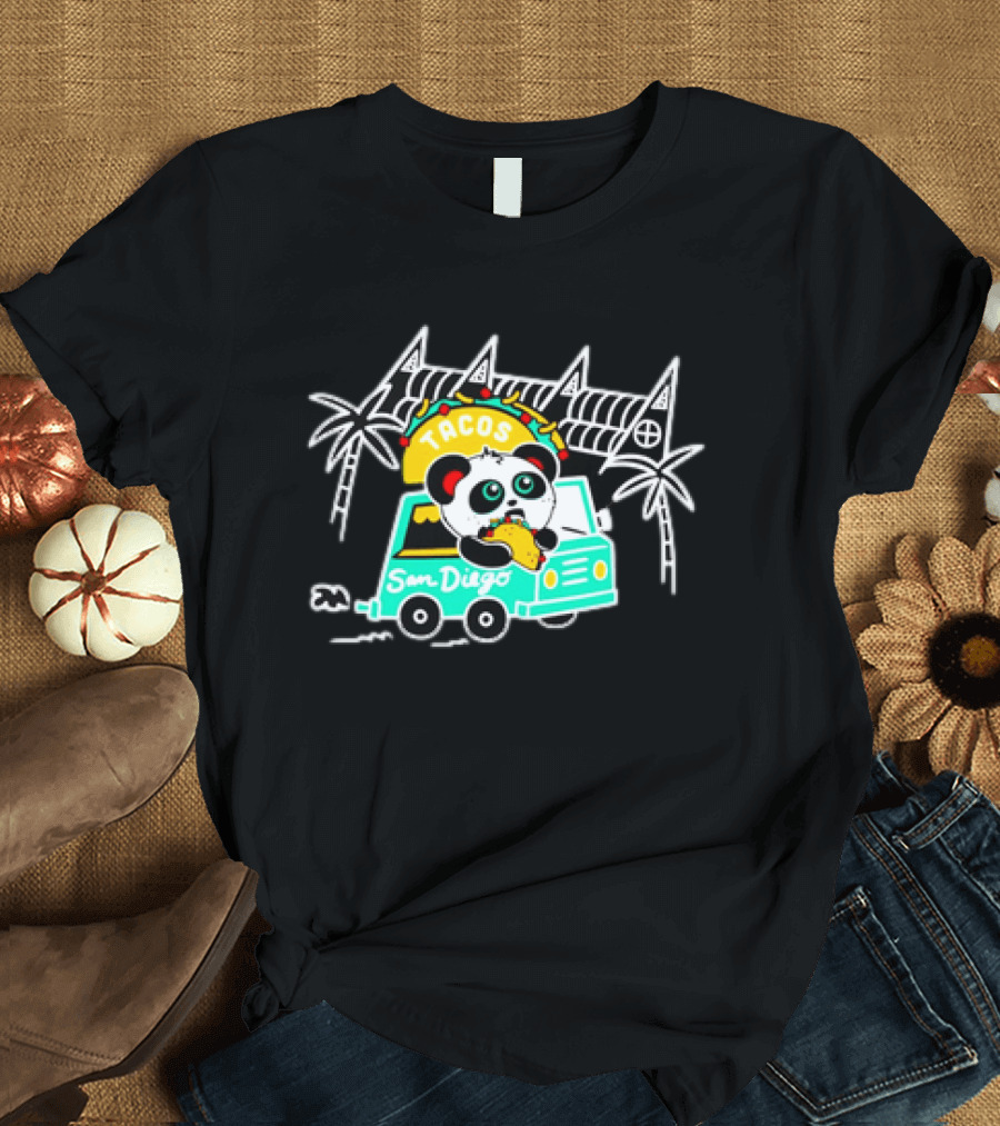 Tacos San Diego Panda Food Truck Adventure T-Shirt