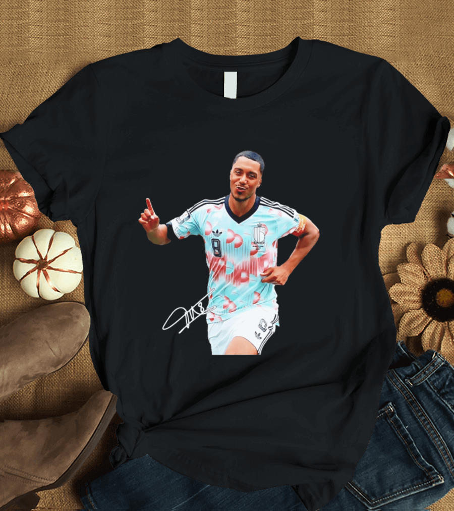 Youri Tielemans Belgium National Football Adidas Number 8 T-Shirt