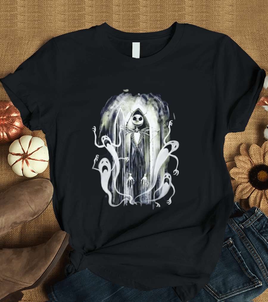 Jack Skellington The Nightmare Before Christmas Ghosts Arched Doorway T-Shirt