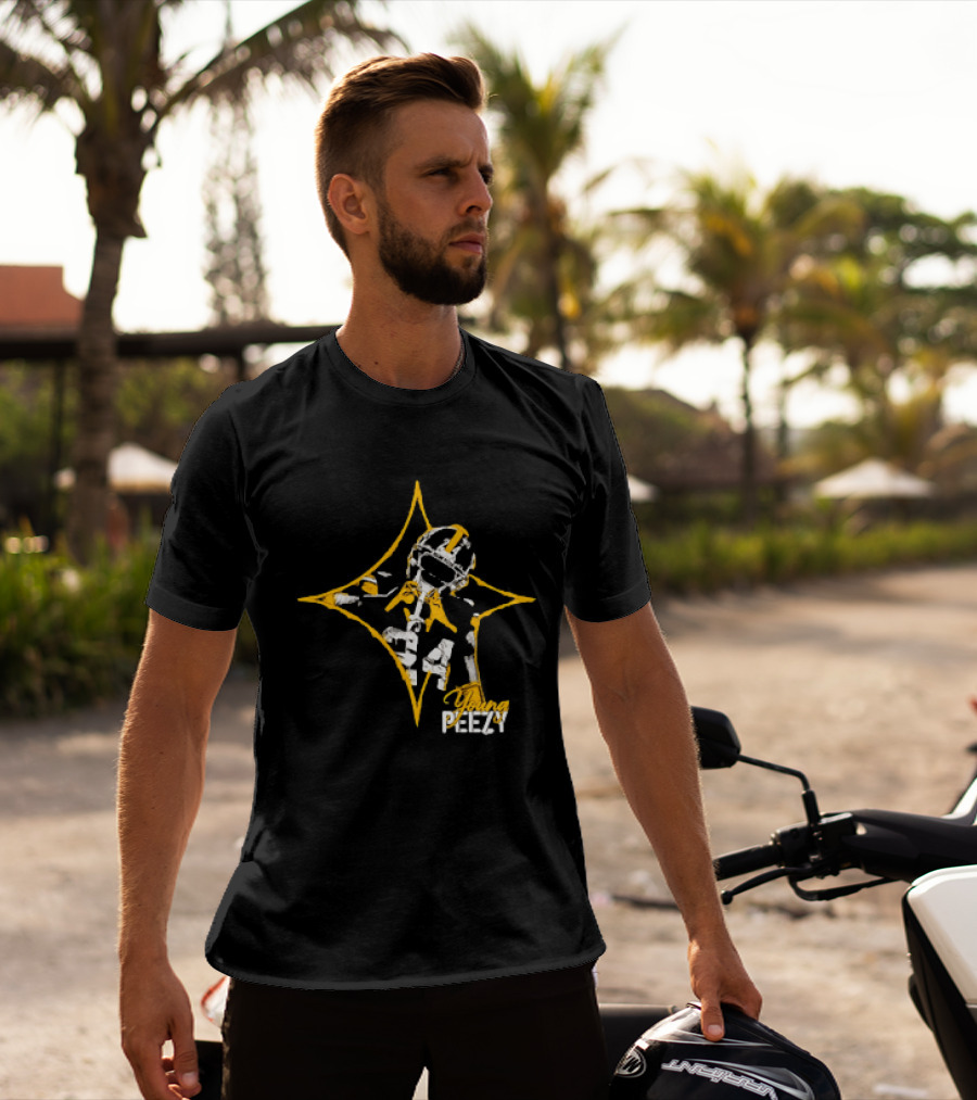 Joey Porter Jr Young Peezy Pittsburgh Steelers Distressed Starburst T-Shirt