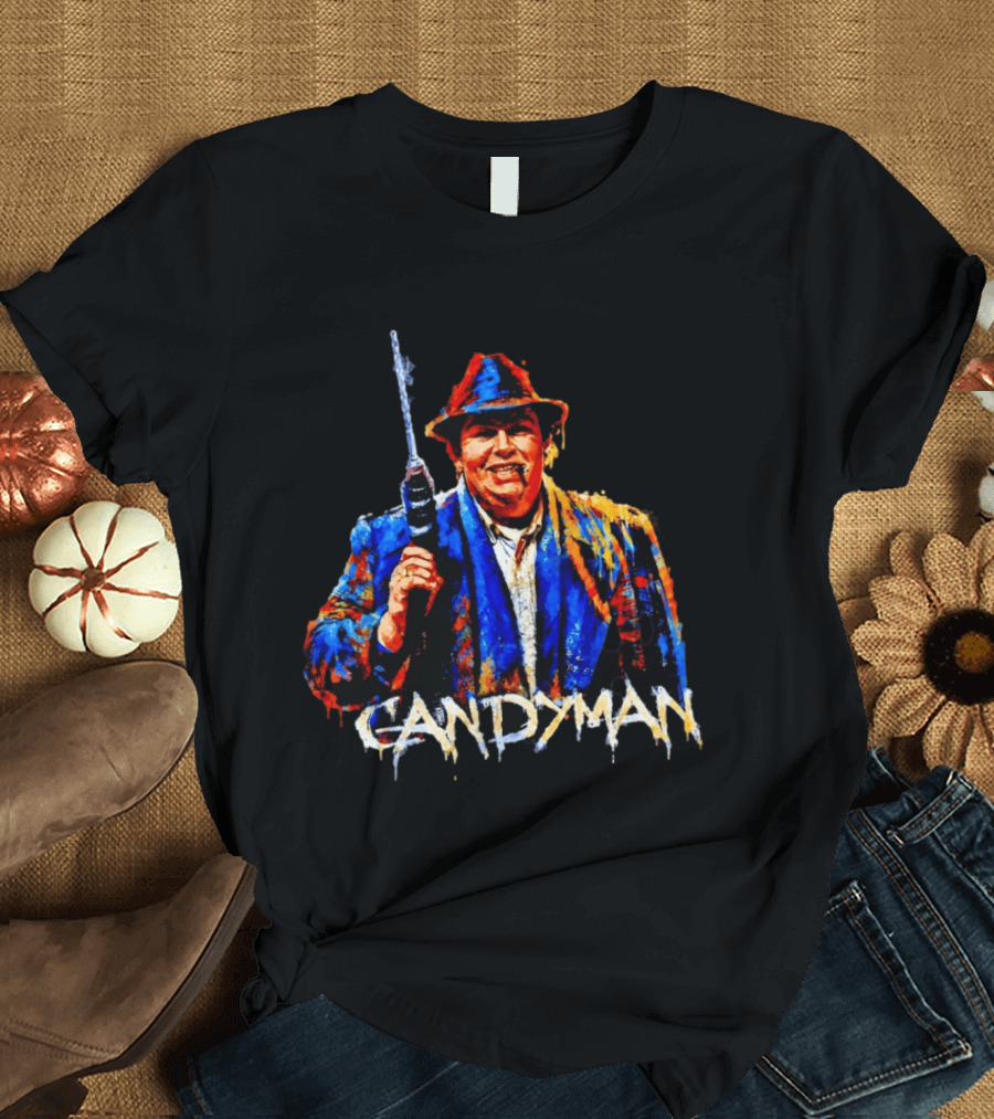 John Candy Candyman Distressed Mashup Painting T-Shirt