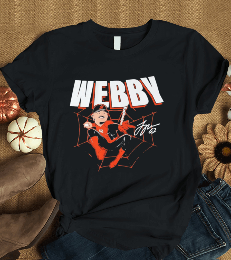 Logan Webb San Francisco Giants MLB Baseball Webby Spider Man 62 T-Shirt