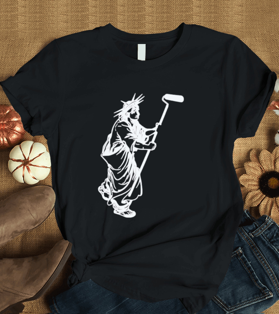 Statue Of Liberty Paint Roller Meme T-Shirt