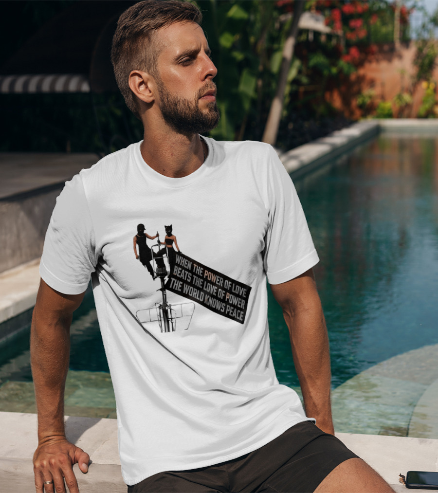 Angela Nikolau Ivan Beerkus Empire State Building Power Of Love Overpowering Love Of Power T-Shirt