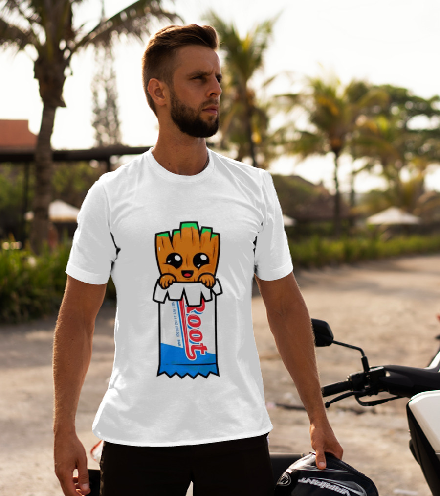 Baby Groot Guardians Of The Galaxy Root Candy Cartoon T-Shirt
