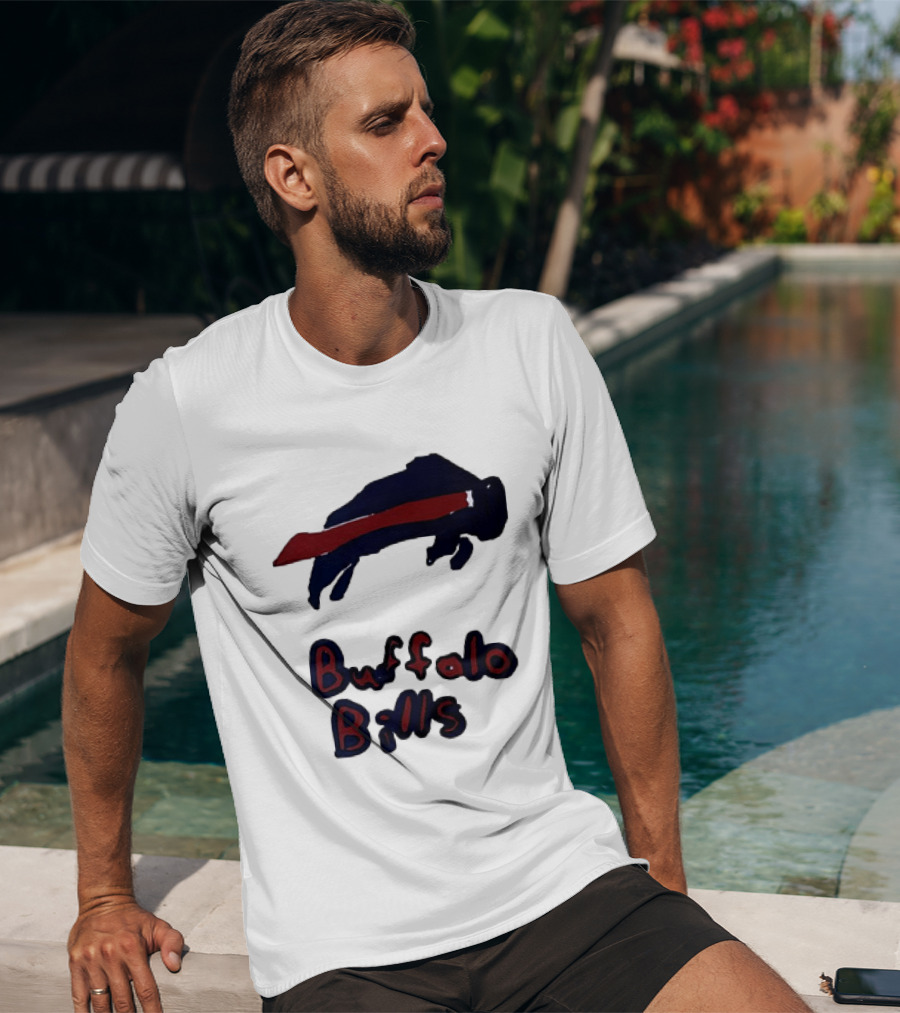 Buffalo Bills Iconic Blue Red Bison T-Shirt