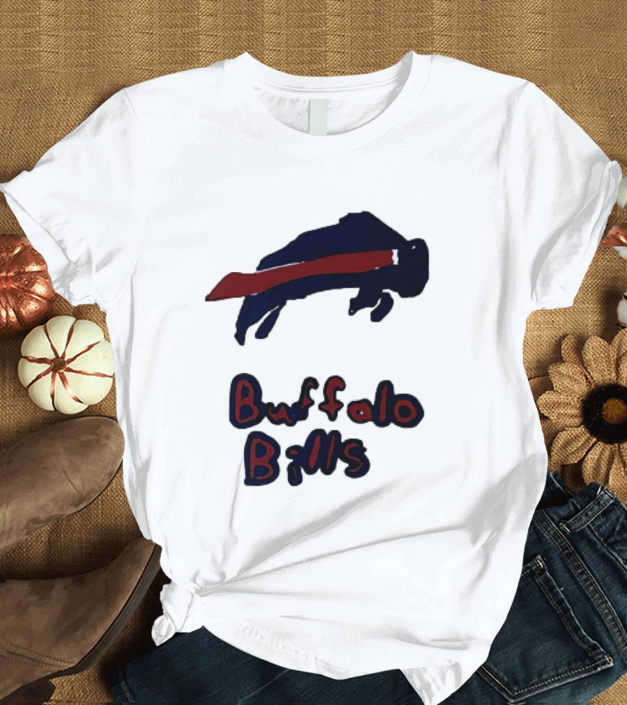 Buffalo Bills Iconic Blue Red Bison T-Shirt