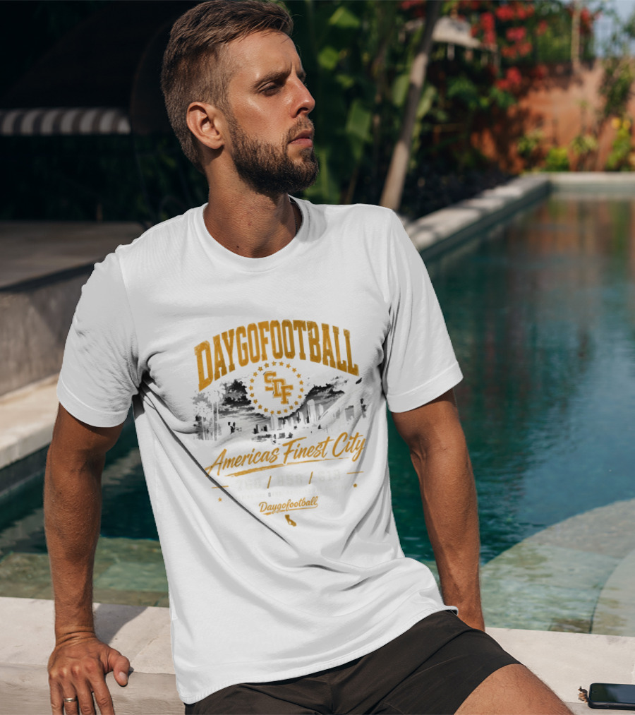 Daygo Football San Diego America's Finest City 760 858 619 California SDP Stadium T-Shirt