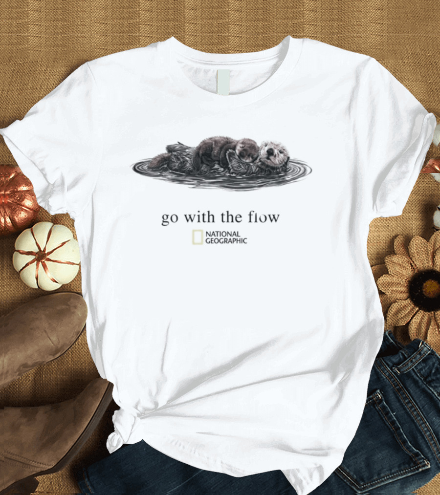 Go With The Flow Otter National Geographic T-Shirt