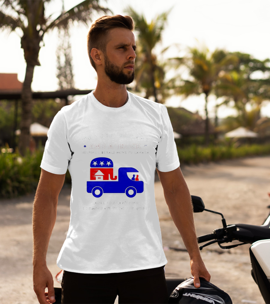 Two Republicans And A Truck Helping Liberals Move To Canada GOP Elephant T-Shirt