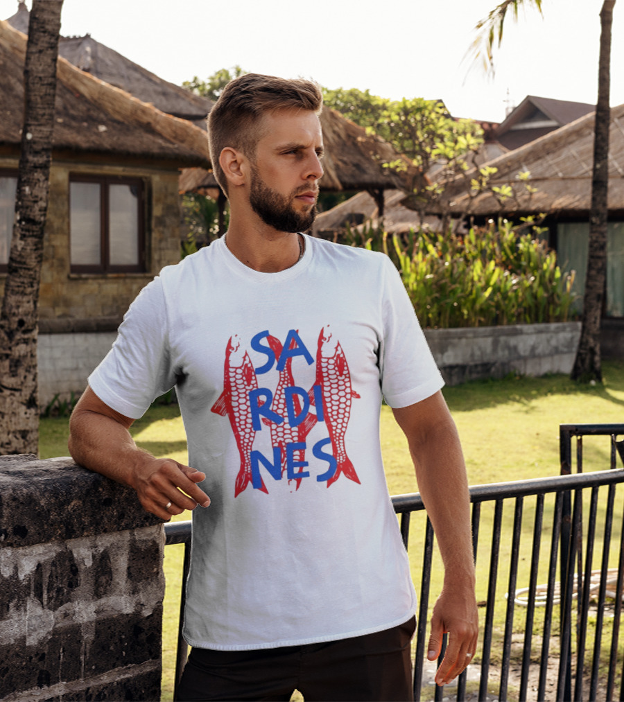 Sardines Tinned Fish Red Blue T-Shirt