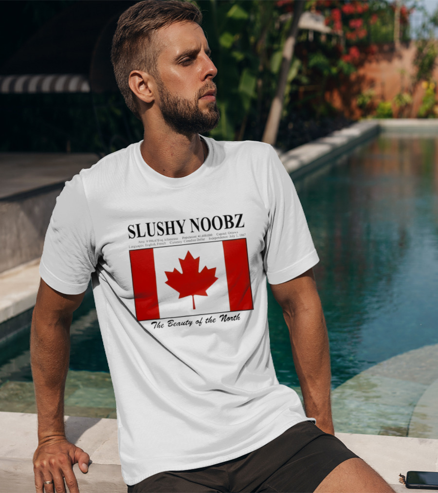 SLUSHY NOOBZ Canada Facts 1867 The Beauty Of The North Maples T-Shirt