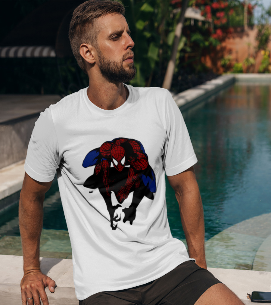 Spider Man Marvel Comics Dynamic Action Pose T-Shirt