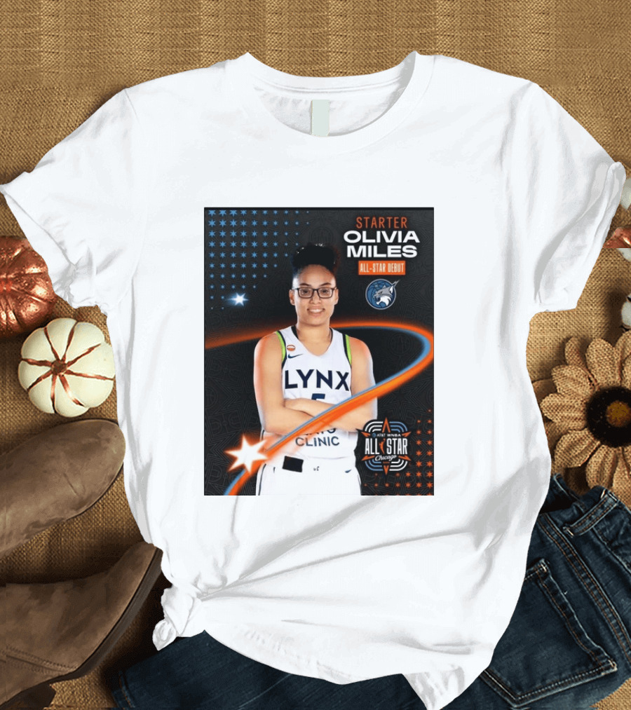 Starter Olivia Miles All Star Debut Lynx AT&T WNBA All Star Chicago T-Shirt