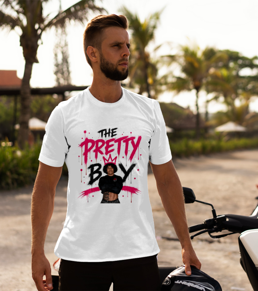 The Pretty Boy Jay King Crop Top With Pink Crown And Dripping Letters T-Shirt
