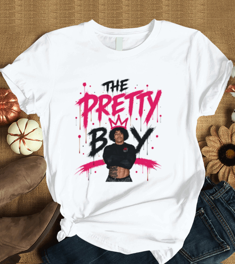 The Pretty Boy Jay King Crop Top With Pink Crown And Dripping Letters T-Shirt