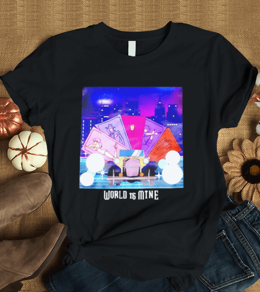 Lupin The Third Cast Classic Car Cityscape World Is Mine T-Shirt