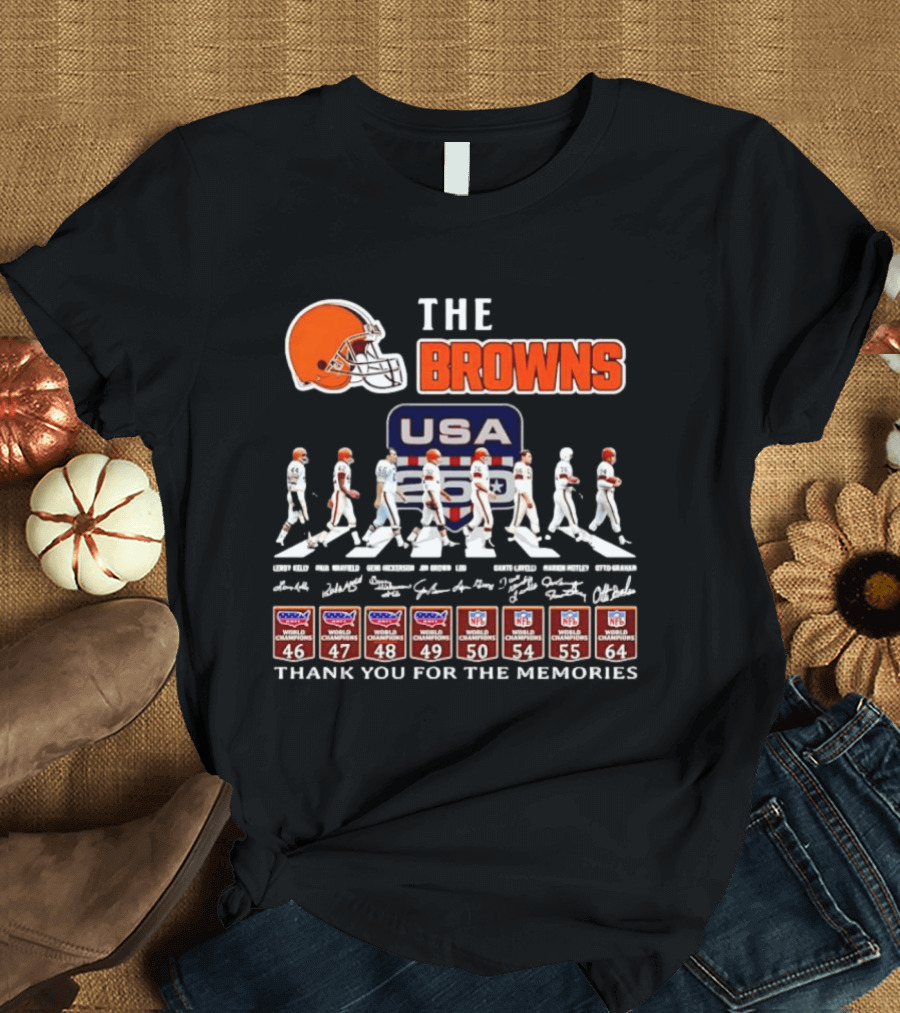 The Browns USA Champions Legends Cross The Road Thank You For The Memories T-Shirt
