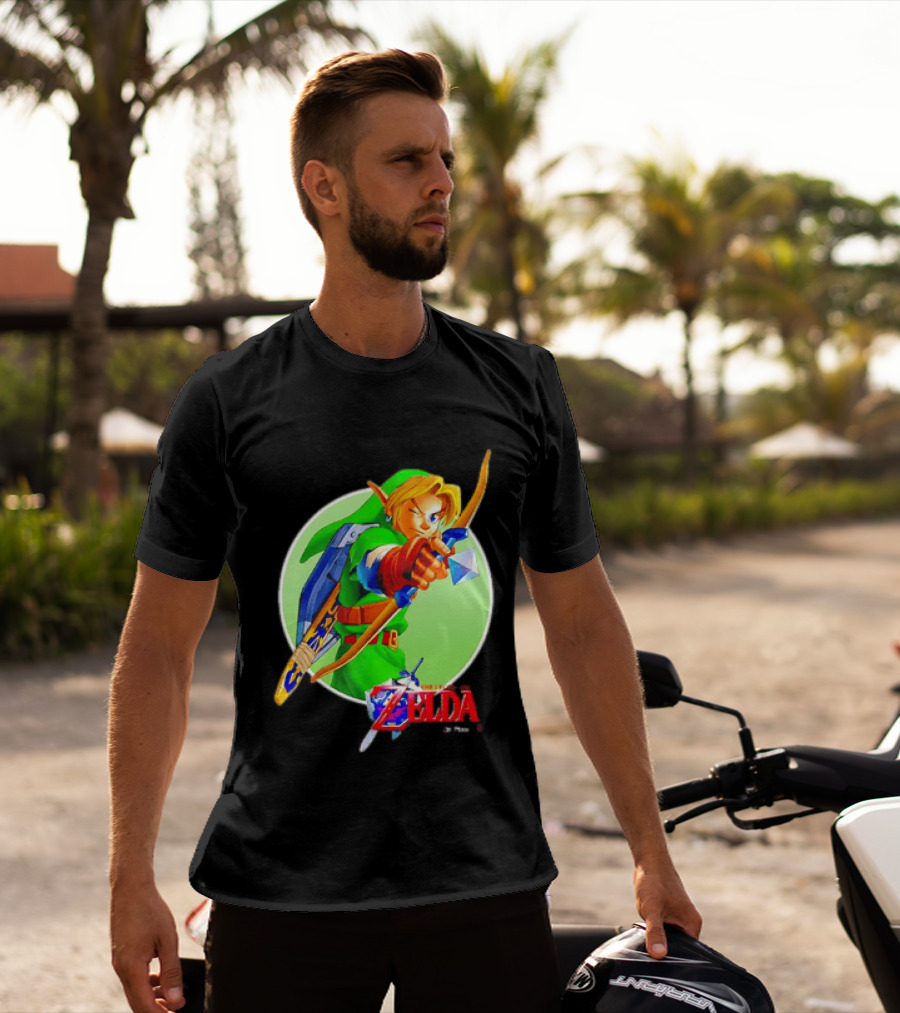 The Legend Of Zelda Ocarina Of Time 3D Link Bow Aiming T-Shirt