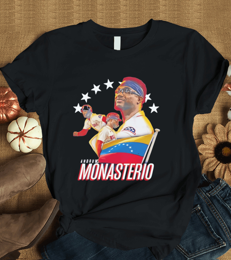 Venezuelan Pride Andruw Monasterio Red Sox Baseball Star T-Shirt