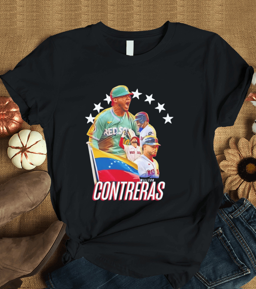 Venezuelan Baseball Pride Willson Contreras Red Sox Team Spirit T-Shirt