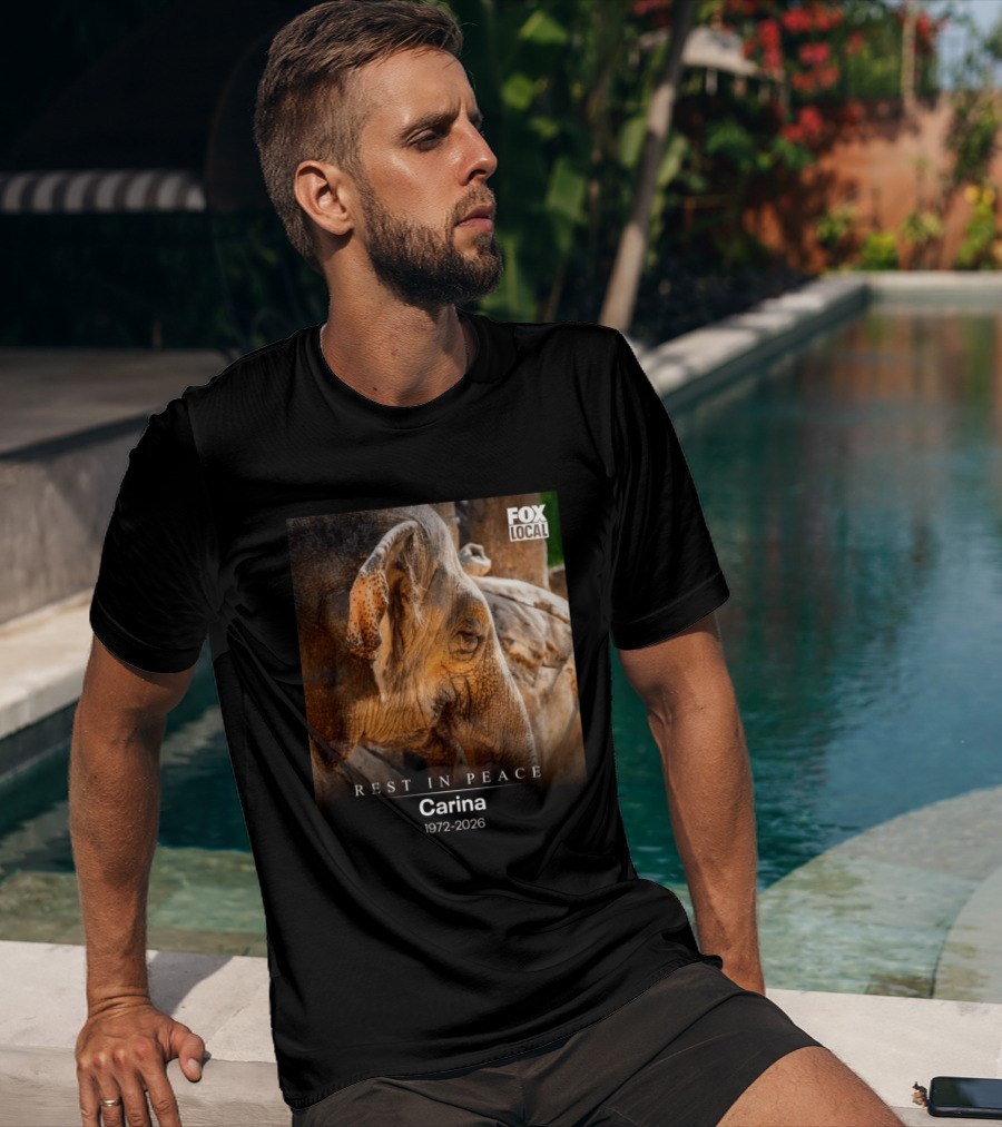 Rest In Peace Carina 1972 2026 Elephant Fox Local Memorial T-Shirt