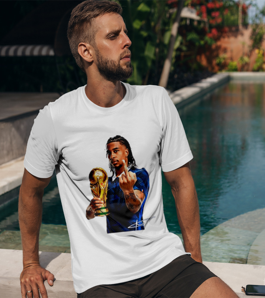 Michael Olise France National Team Middle Finger Trophy Celebration T-Shirt