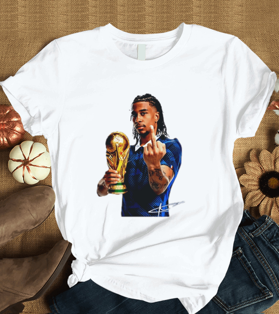 Michael Olise France National Team Middle Finger Trophy Celebration T-Shirt
