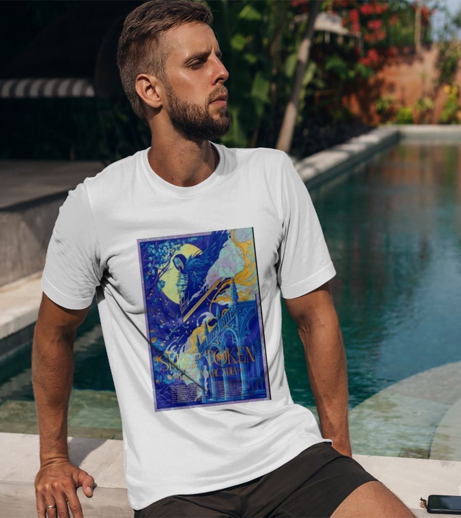 Sleep Token Even In Arcadia Angelic Moonlit Gothic Architecture T-Shirt