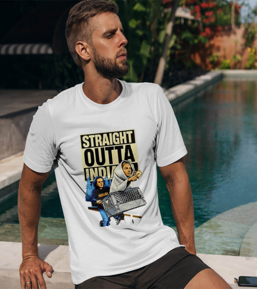 WNBA Meme Sophie Cunningham Caitlin Clark Straight Outta Indiana T-Shirt