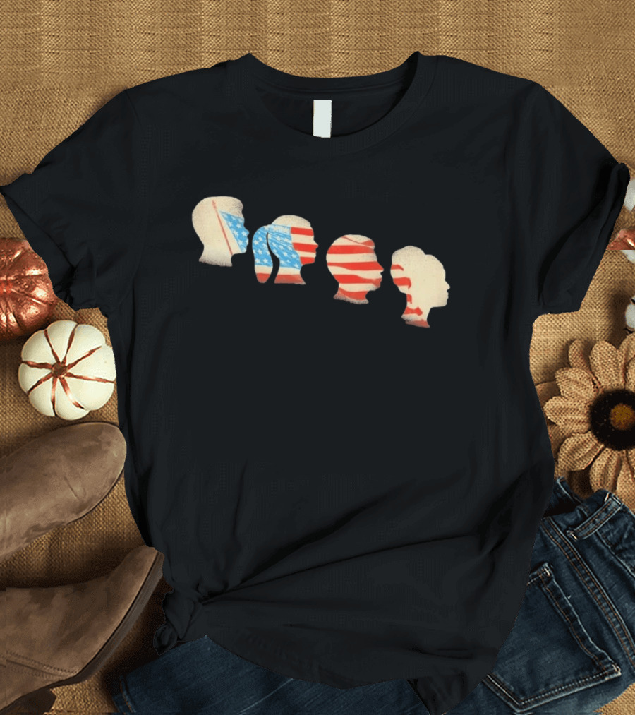 American Flag New York Public Library Joan Wong Marshall Project T-Shirt