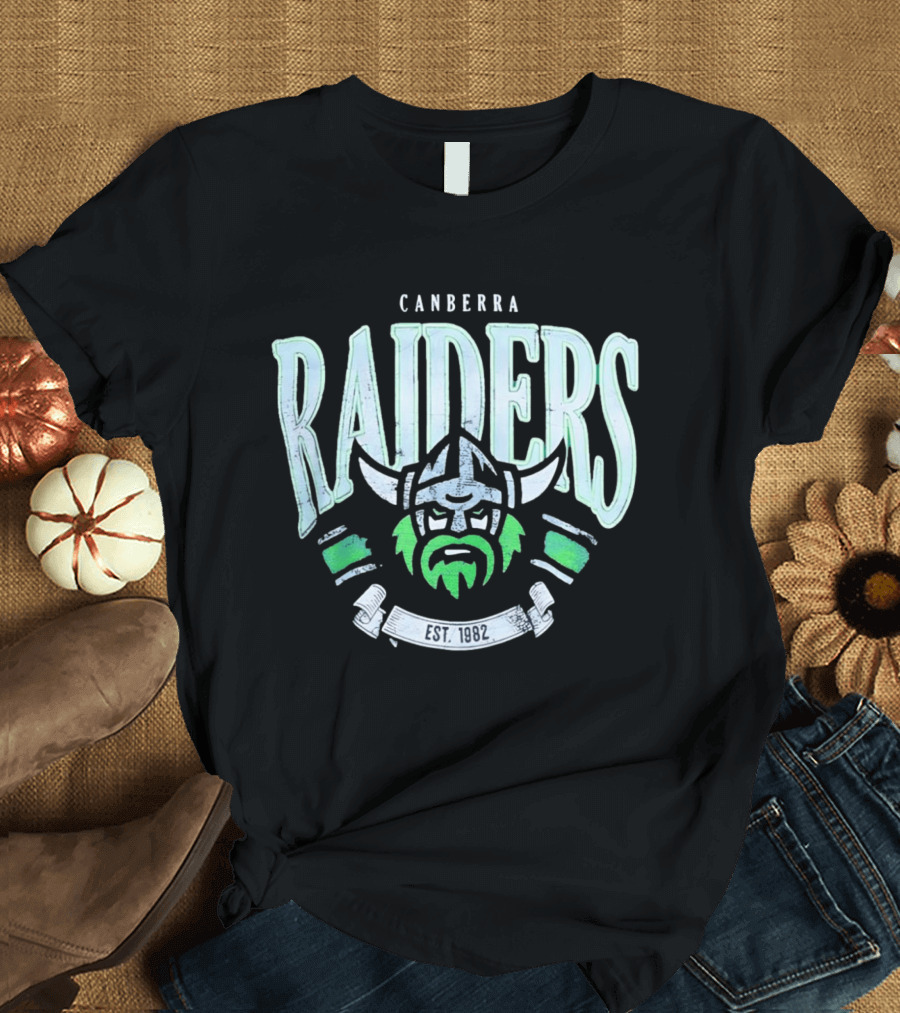 Canberra Raiders Est. 1982 Viking Helmet NRL Team T-Shirt