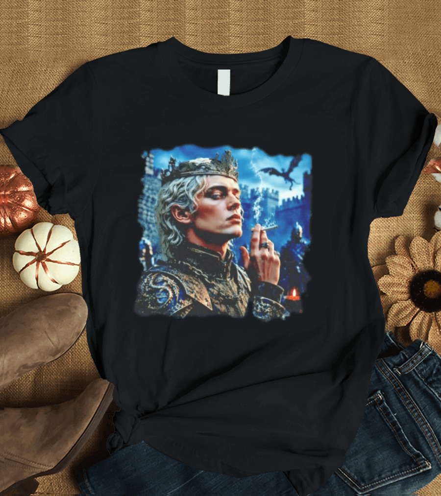 Aemond Targaryen House Of The Dragon Smoking Cigarette Castle Dragon King T-Shirt